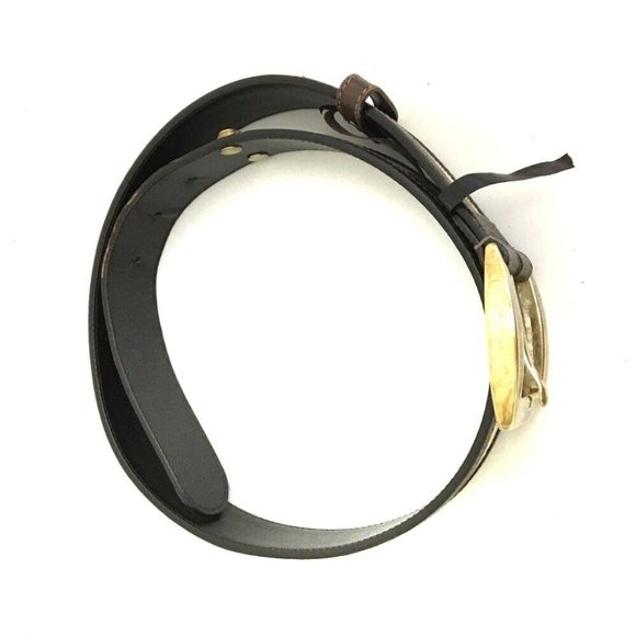 Vintage Brown Guccissima Leather Belt with Gold G Buckle - Picture 2 of 8